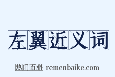 左翼近义词是什么意思的图片